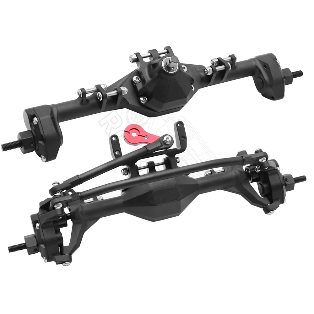 CNC-gefreesd aluminium geïntegreerde portaalas voor achter geanodiseerd voor 1/10 RC Crawler auto Axiale SCX10 II RGT 86100 Redcat GEN8 - afbeelding 1