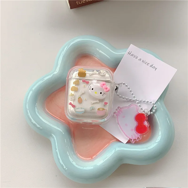 MINISO мультфильм Hello Kitty чехол для наушников Apple AirPods 1 2 3 поколения Airpods Pro/Pro2 беспроводные Bluetooth наушники