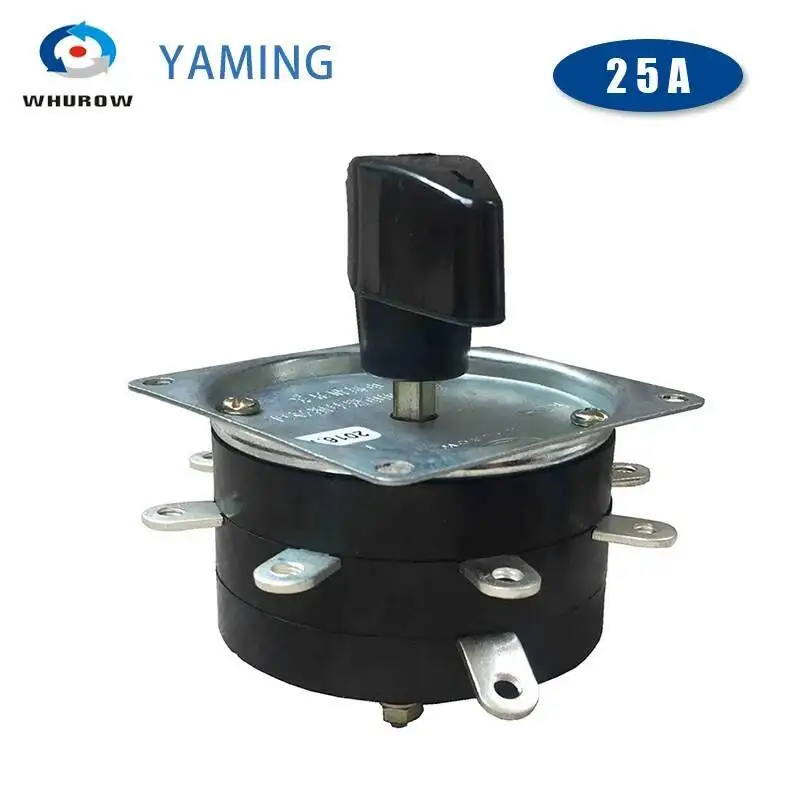 용접기 로터리 셀렉터 황동 핀 실버 플레이트, 용접기 스위치, KDH-25, 1*8 접촉기, 8 포지션, 1 극, 9 핀, 25A