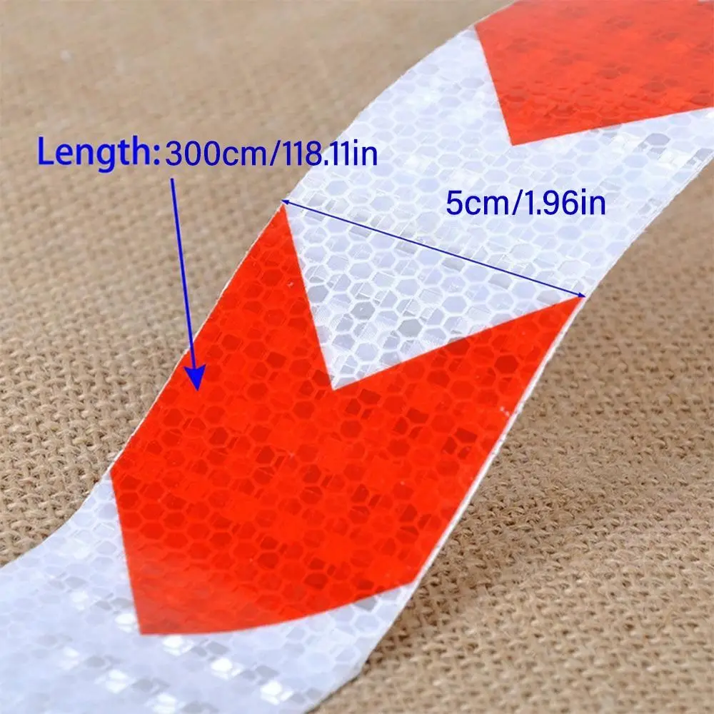 Multicolor Reflective Tape Car Arrow Warning Strip Motorcycle Car Tape Film 5x300cm Wear-resistant Waterproof Decor Decals