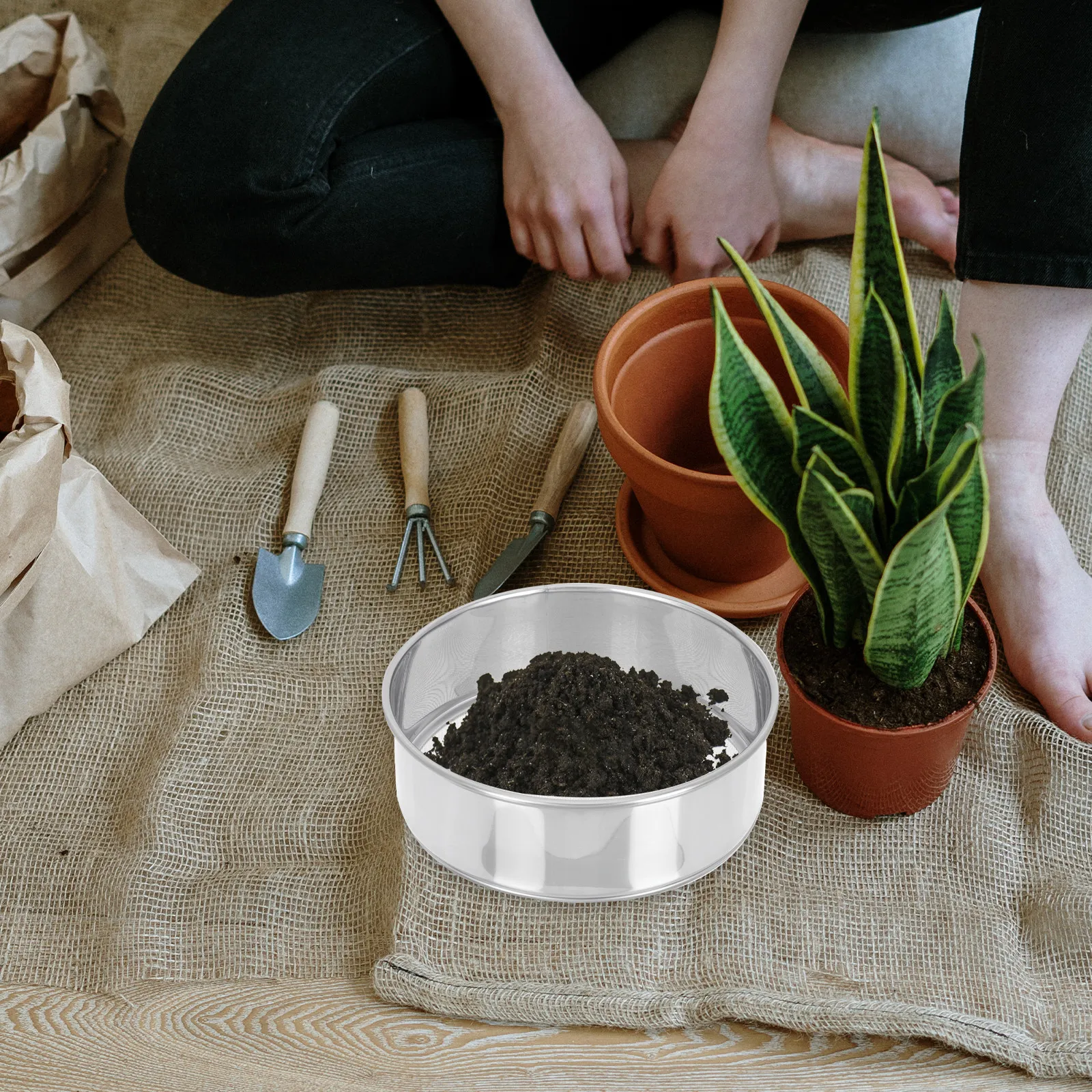 Stainless Steel Sieve Round De - Garden Sieve Soil recension och pris
