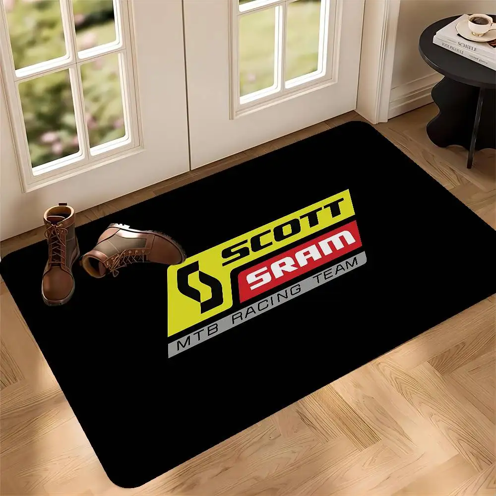 S-ScottS Bike Logo Floor Mat Rectangle Anti-slip Home Soft Badmat Front Door Indoor Outdoor Mat Hotel Decor Mat