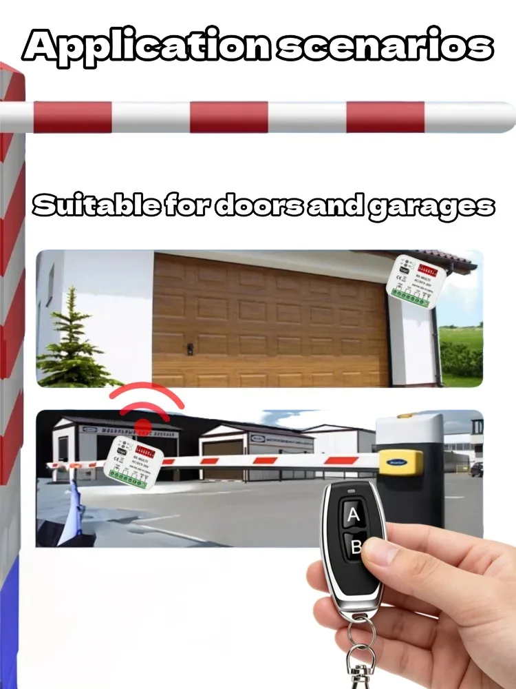 RX MULTI Tuya WIFI 300-868 MHz Garage Door Remote Control Receiver 433MHz 868MHz AC DC 9-30V 85-250V Smart Switch Module Opener