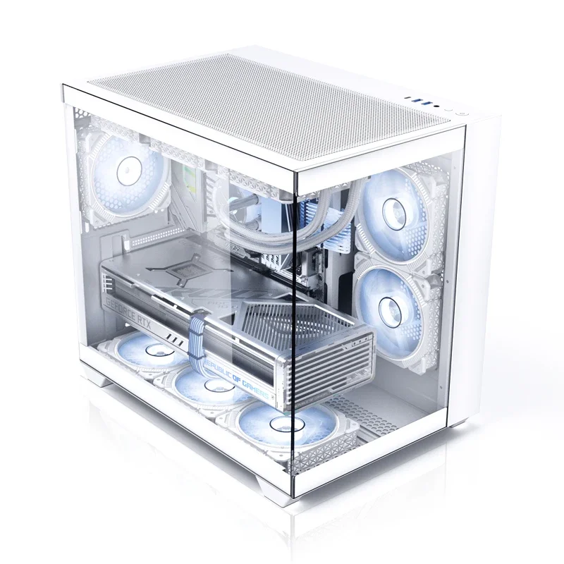 

'E-Atx PC Cases & Towers With Tempered Glass Cabinet Support 360 Water Cooled Transparent RGB Gaming Computer Cases