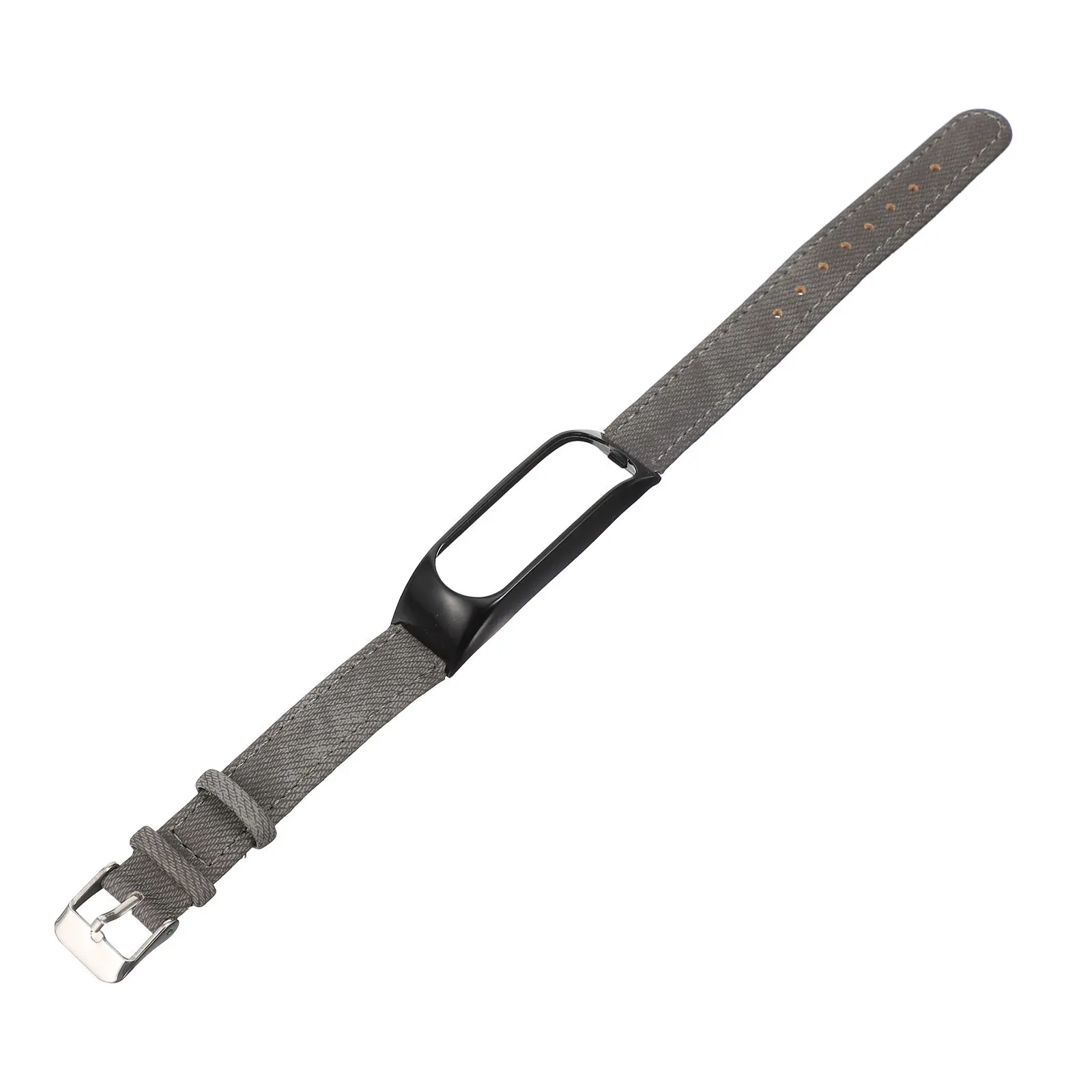 1Pcs Vintage Denim Watch Band with Smooth Metal Shell Adjustable Fit Retro Watch Strap for Fitness Tracker Comfortable