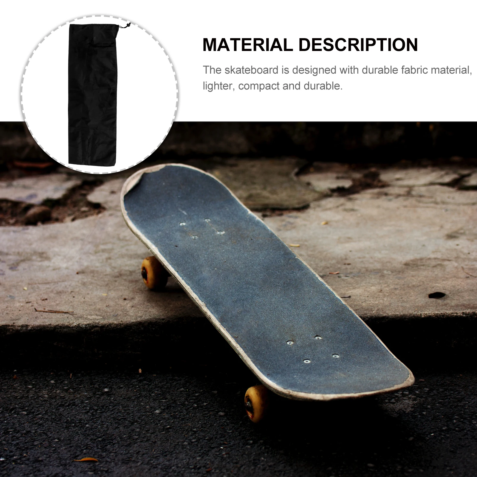 حقيبة لوح التزلج المحمولة خفيفة الوزن وحزام كتف متين لحقيبة الظهر ذات سمك لوح الانجراف وإمالة مزدوجة #1