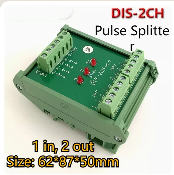 DIS-2CH Pulse Distributor, One Input and Two Output, Is Used for a Group of Signals to Control 2 Servos or Steppers