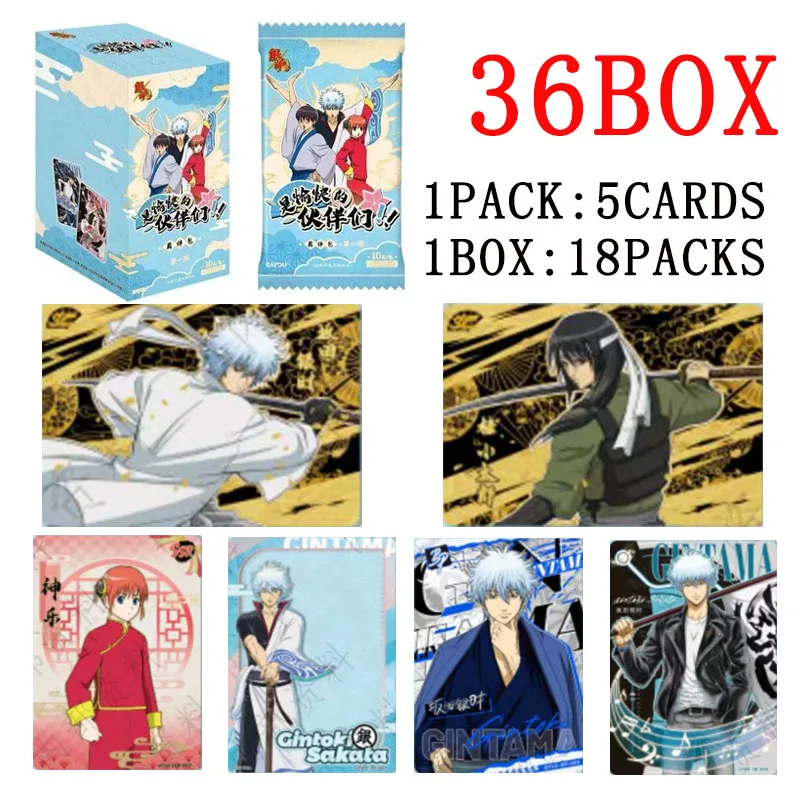 Wholesale 36 Boxes Kayou Gintama 1st Bond Pack What Fun Buddies Anime Collectible Trading Card Booster Box