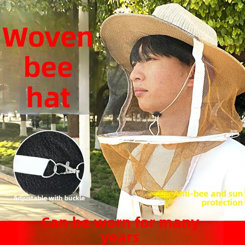 

Beekeeping Anti-Bee Hat Mosquito Net Mask Denim Cap Honey Weave Insect Hat Face Cover Veil Head Cover for Stinging Protection