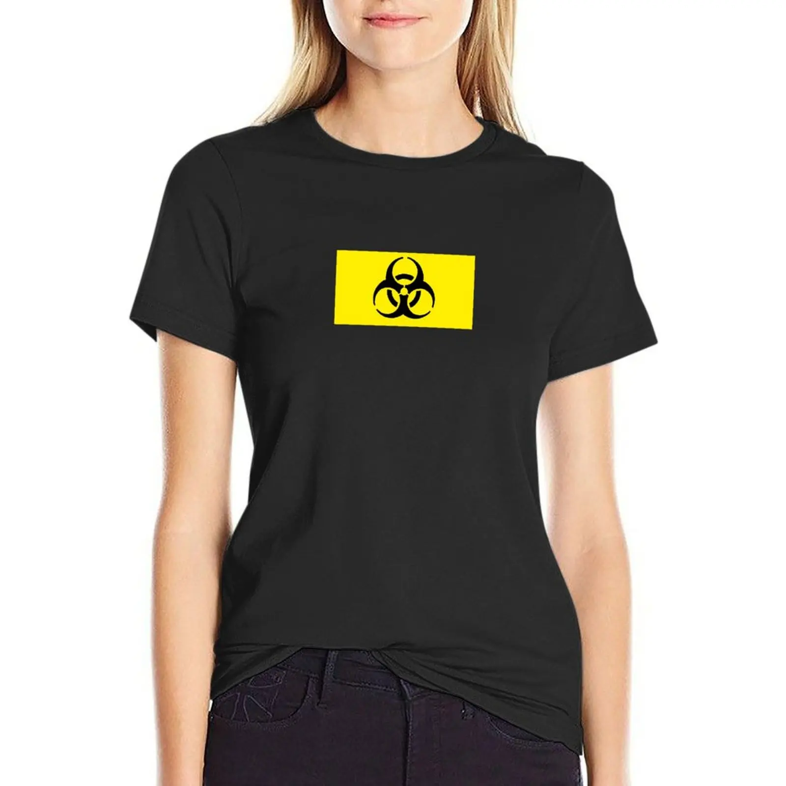 Biohazard Symbol T-Shirt plain sports fans new edition aesthetic clothes workout shirts for Women