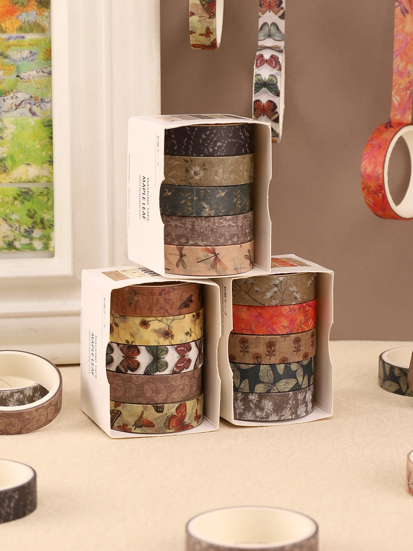 

5rolls/Box Butterfly Vintage Washi Tape Scrapbooking Supplies Plants Decoration Washi Tape Perfect Gift For Artists Washi Tape