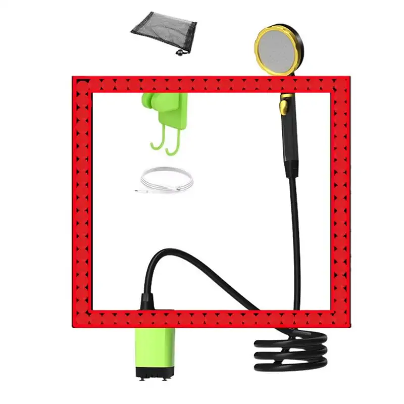 

Premium Outdoor Shower Kit Camping Shower Pump Full Screen Digital Display 7800Mah Upgraded Low Noice Outdoors Shower Kit