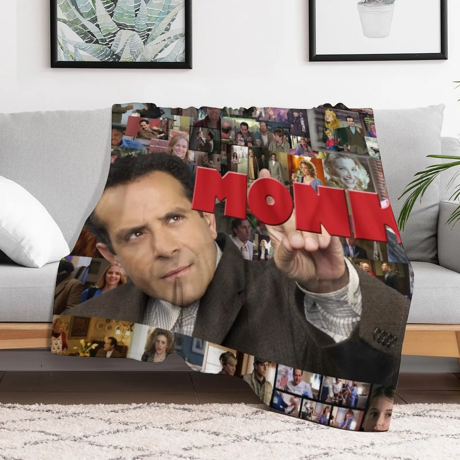 Adrian Monk Collage Throw Blanket Kid'S Personalized Gift Blankets