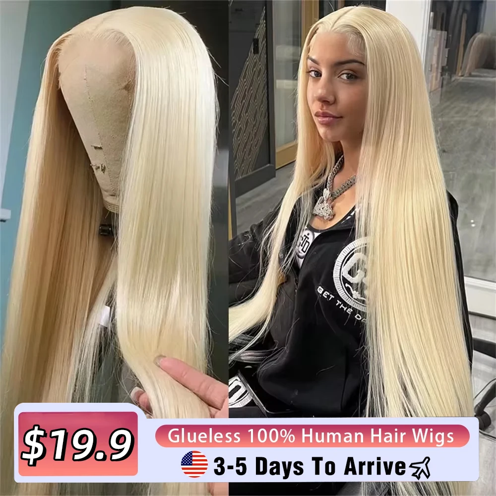 Straight Wigs 613 Blonde Wigs 13x6 HD Lace Front Wig Human Hair Brazilian Transparent 13x4 Lace Frontal Wigs For Black Women