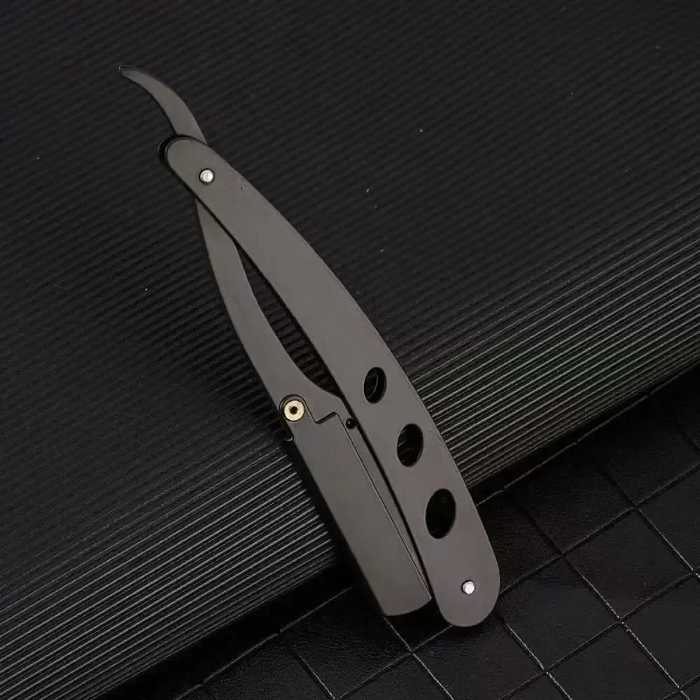 Barbershop All-Steel Razor Trymer ze stali nierdzewnej Ręczny uchwyt na nóż Maszynki do golenia Fryzjerstwo Golenie Uchwyt na nóż do przycinania twarzy
