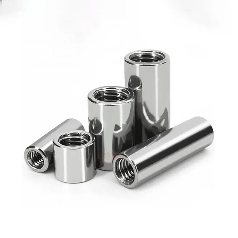 M2 M2.5 M3 M4 M5 M6 M8 M10-M20 304 Stainless Steel Extend Long Lengthen Round Coupling Nut Sleeve Tubular Nuts Joint Sleeve Nut
