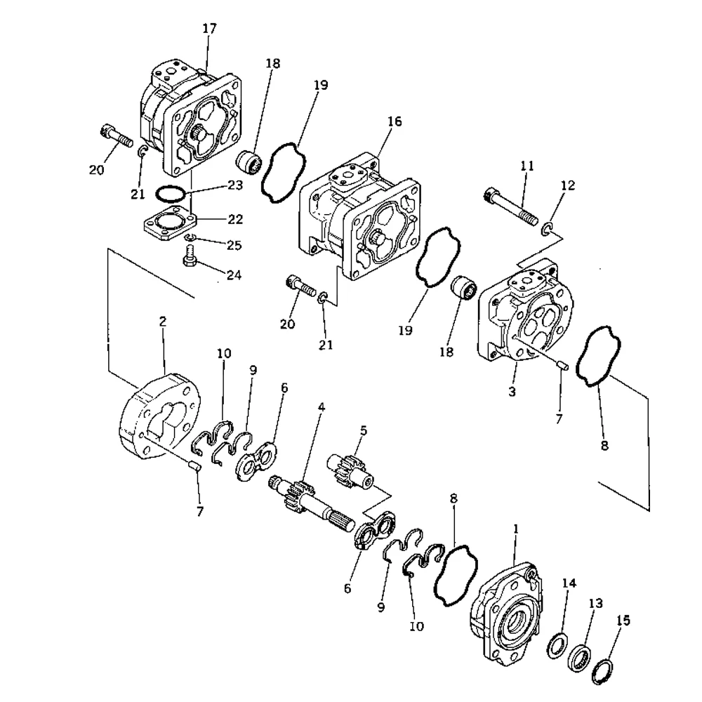 

PC120-1 PC120-2 Excavator Parts Hydraulic Pump Assembly 705-56-34000 Hydraulic Gear Pump For Excavator