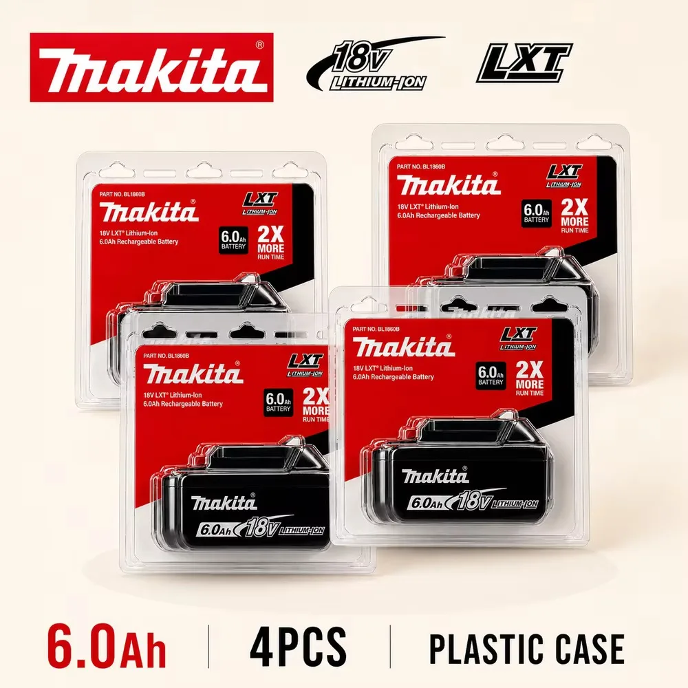 Batteria al litio ricaricabile da 18 V con diverse capacità (5,0 Ah, 6,0 Ah, 9,0 Ah), compatibile con gli utensili a batteria della serie Makita 18 V LXT.