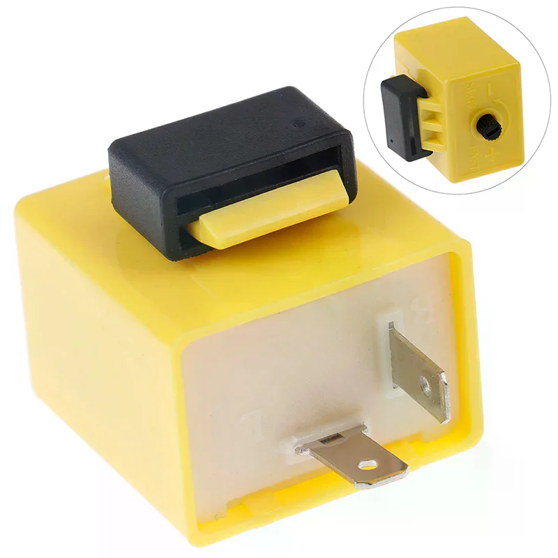 12v 2 Pin Adjustable Frequency Led Flasher Relay Turn Signal Blinker Indicator High Quality