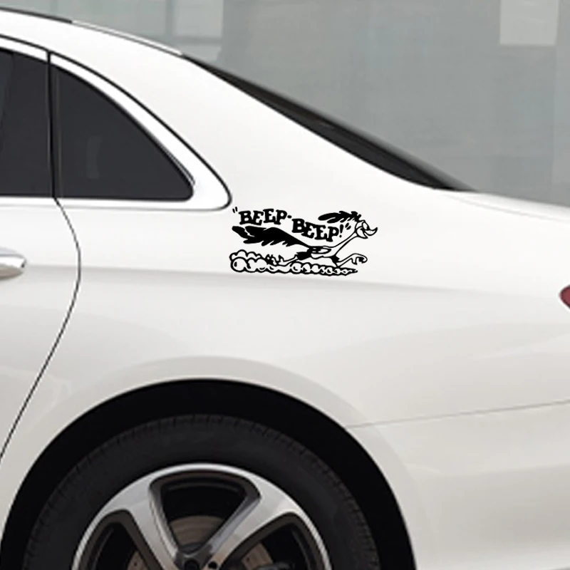 G101 17x7.7cm Road Runner Cartoon Fast Car Sticker Waterproof Vinyl Decal For Truck Laptop Auto Accessories