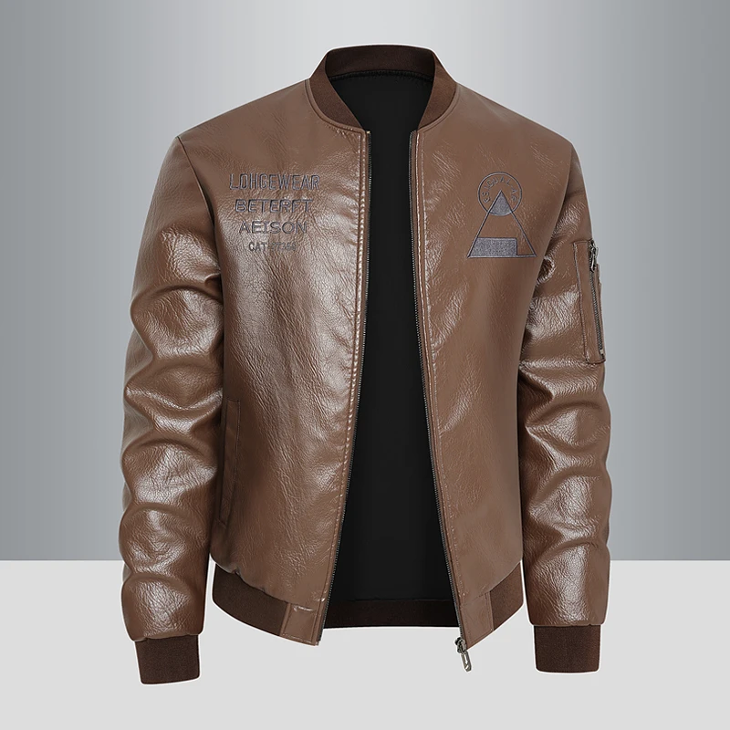 autumn-winter-outdoor-fishing-casual-windproof-breathable-plus-size-jacket-men's-trendy-handsome-motorcycle-pu-leather-jacket