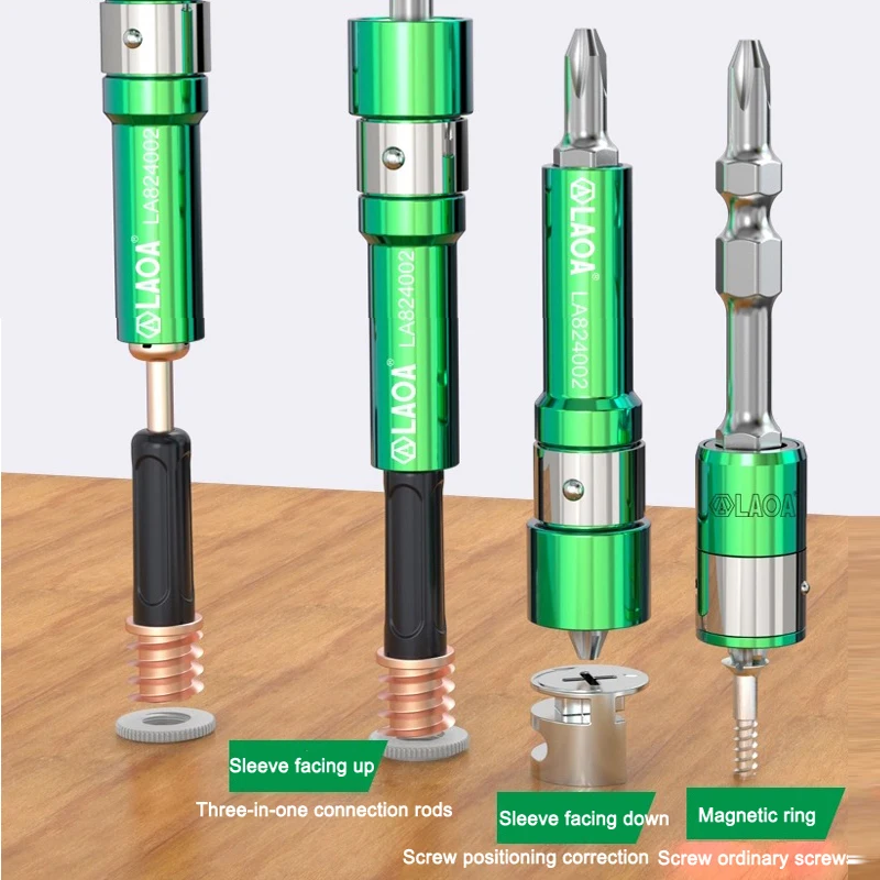 LAOA 1/4 silna magnetyczna tuleja wiatrowa trzy w jednym magnetyczna tuleja ssąca wydłużona wiertarka elektryczna cewka magnetyczna