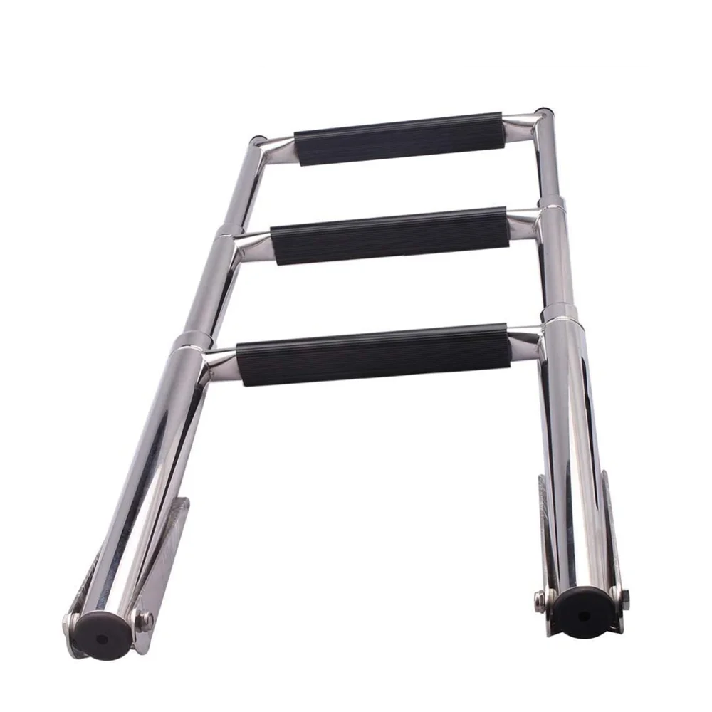 

Marine 3 Step Nonslip Swim Ladder Marine Yacht Boat Stainless Steel Telescopic Ladders
