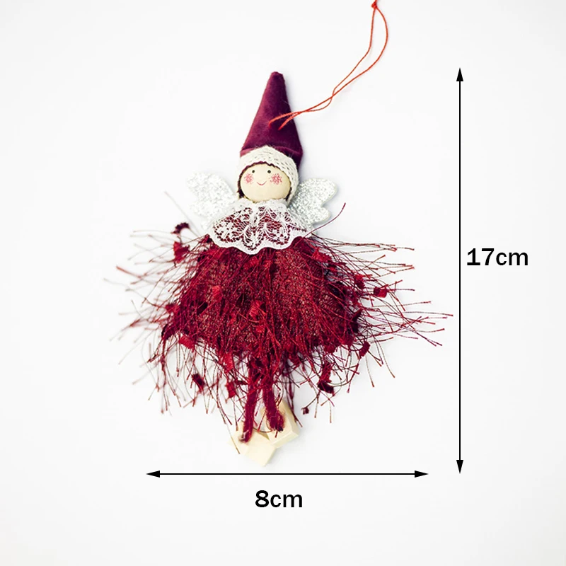 Christmas Decoration Pendant Festival Cute Angel Plush Doll House Ornaments Christmas Tree Creative Decorative Accessories