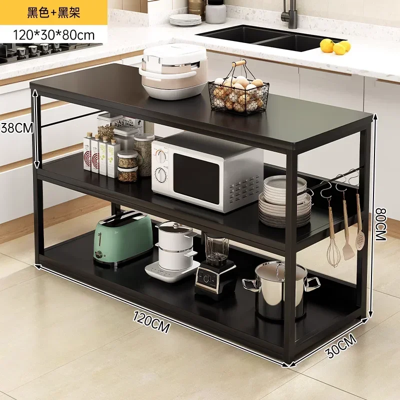 Kitchen rack Floor-to-ceiling multi-functional household multi-layer storage rack Designer high-end sense