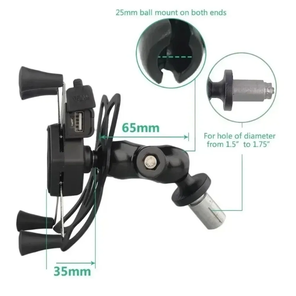 

For YZF R1 2002-2017 R6 2006-2017 R1M USB Charger Phone Holder K Stem Mount Bracket Motorcycle GPS Navigation Bracket Super