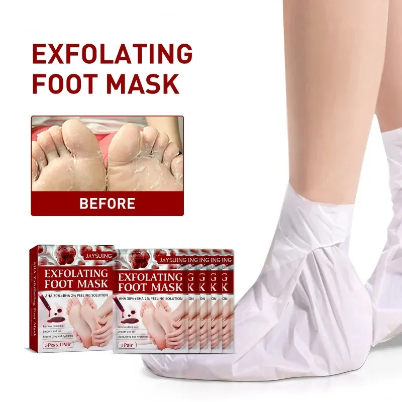 Peeling Füße Maske Socken Peeling Peeling für Füße Maske entfernen abgestorbene Haut feuchtigkeit spendende Pediküre Anti Crack Fuß Patch Spa 5St