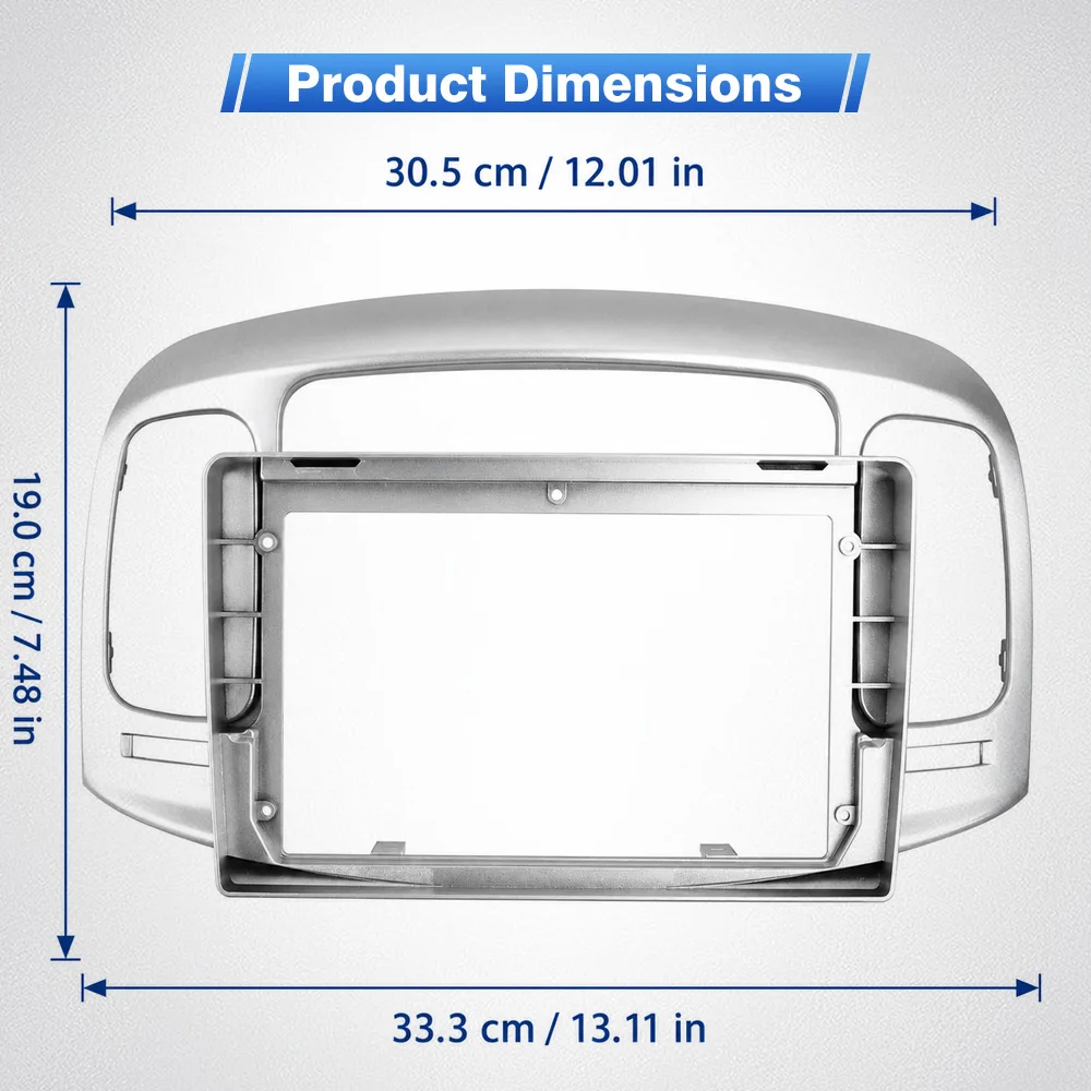 For Hyundai Accent 2006-2011 2 DIN 9 Inch Car Radio Fascia Stereo Adapter Android  Video Player Frame Dashboard Mount Kit