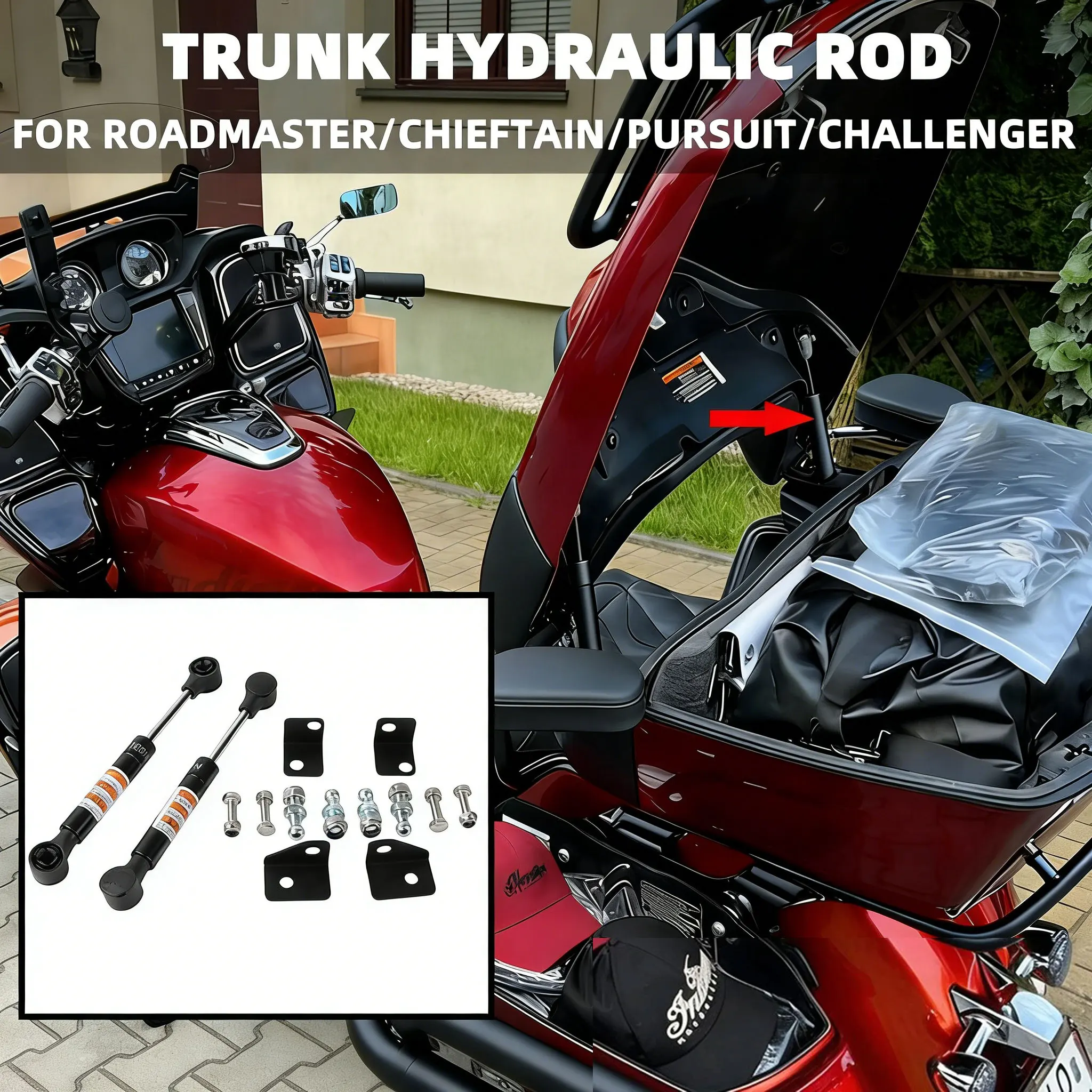 Motorcycle Rear Trunk Hydraulic Support for Indian Challenger Pursuit