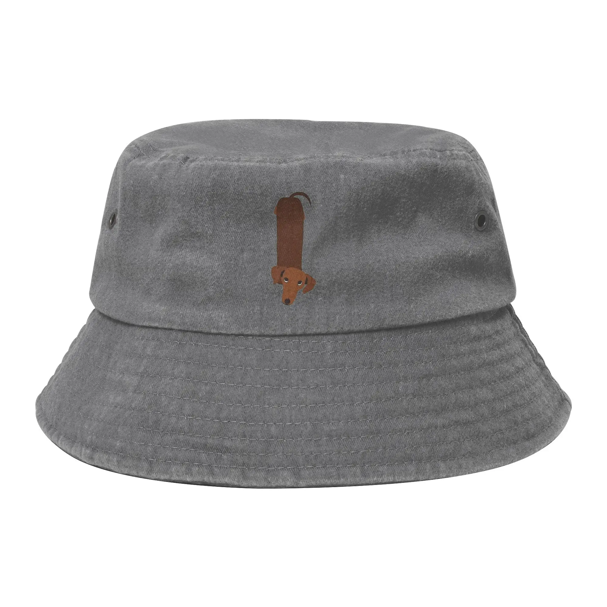 Unisex Bucket Hat I Love My Wiener Dog Dachshund Hot Headwear Foldable Outdoor Sports Fishing Cap  Panama Hat Dropshipping