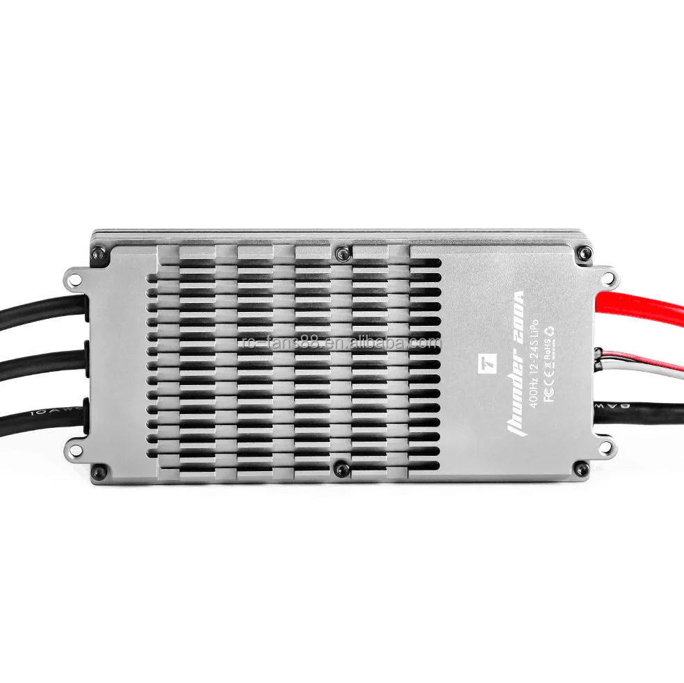 

T-MOTOR THUNDER 200A 24S ESC высокой мощности для двигателя, электрический контроль скорости, многороторный квадрокоптер, детали для дронов
