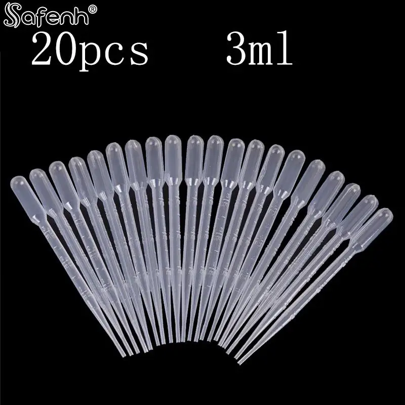 

4/20pcs Disposable Pipettes Plastic Squeeze Transfer Pipettes Dropper For Silicone Mold UV Epoxy Resin Craft Jewelry Making 3ml