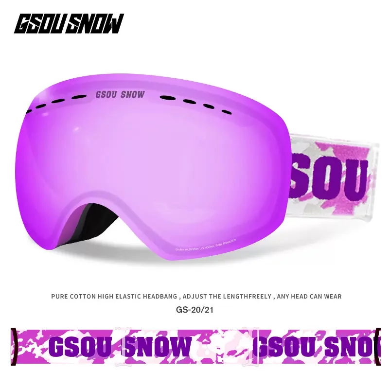 

Gusousnow-anti-fog glasses for men and women, myopia glasses, outdoor equipment, snow protection