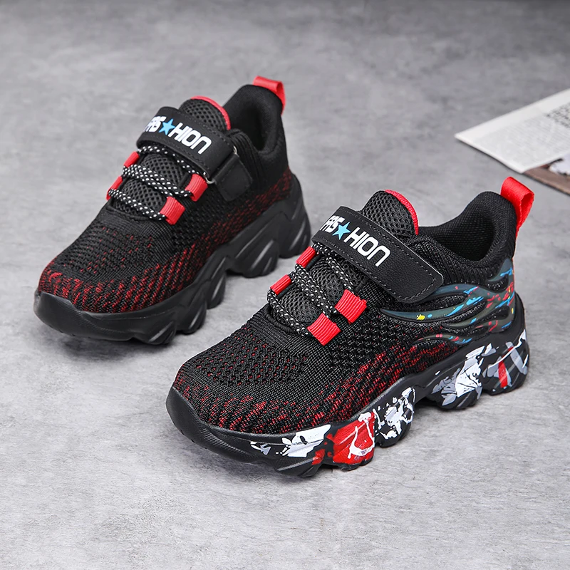 Autumn Children Fashion Sports Shoes High Quality Outdoor Sneakers Boys Girls PU Leisure Trainers Shoes Kids Casual Sneaker