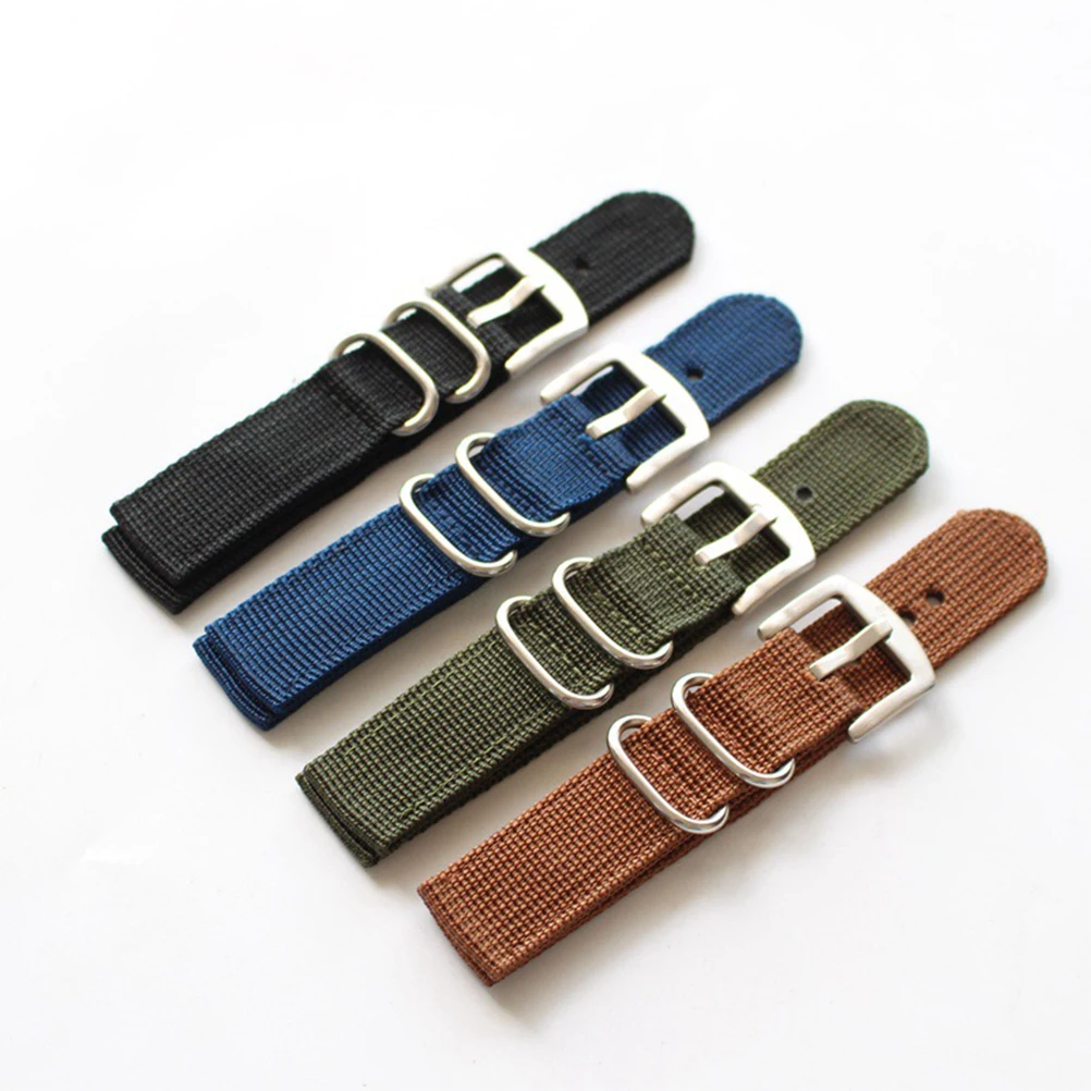

18Mm Nylon Canvas Watch Strap Replacement Comfortable Elastic Band Seamless Welding Durable Skin-Friendly Strap For Men Gift