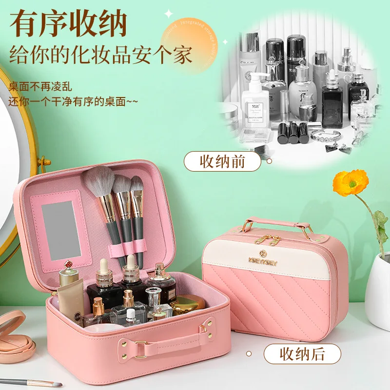 

Cosmetic Bag Portable Large Capacity Storage Bag Travel Handheld Companion Cosmetic Case