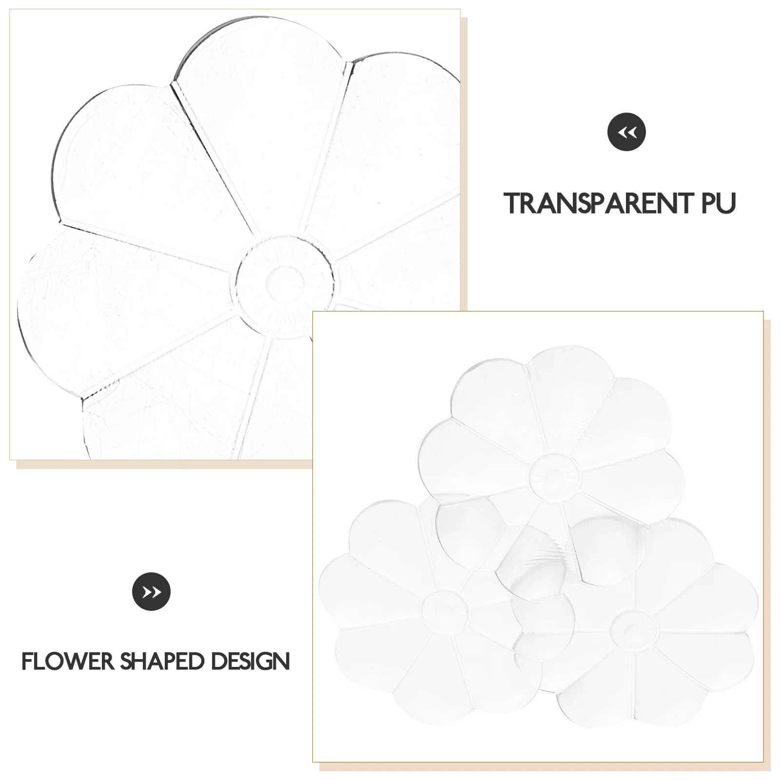 

10Pcs Self-Adhesive Wall Protectors Door Crash Pads Flower Shape Door Knob Bumpers Noise Absorbing Protective Pads