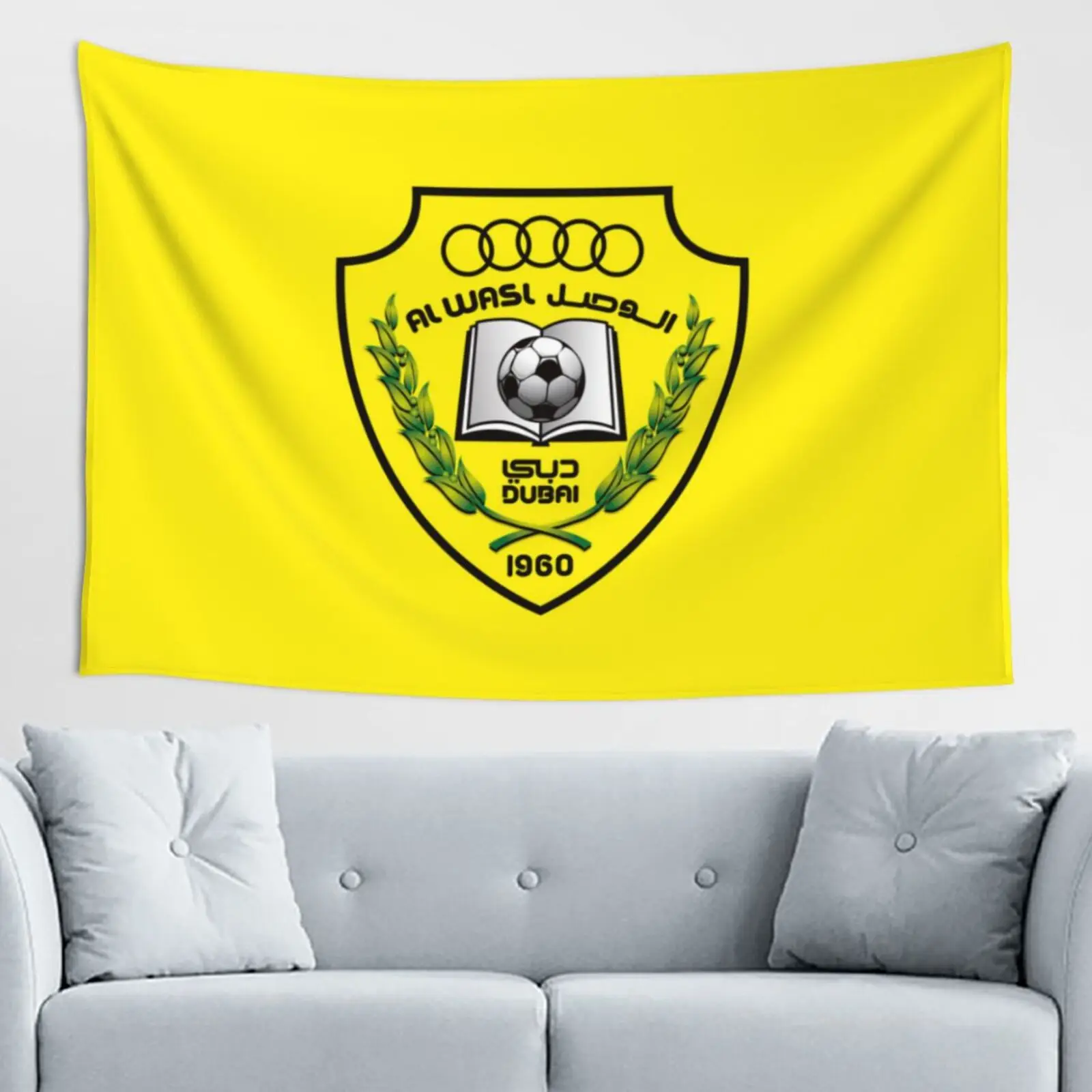 Dubai Al-Wasl SC Tapestry Wall Art Hanging Room Decor Home Decoration Large Fabric UAE Football Club Soccer Team Banner