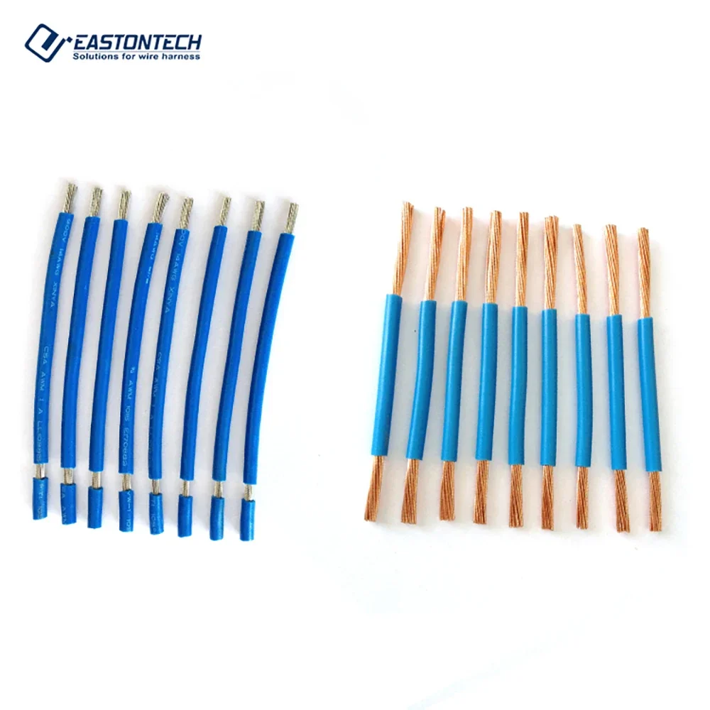 EW-02A+ Automatic Cable Wire Cord Cutting Stripping Machine 0.1-4.5sqmm Range Touch Screen Cable Manufacturing Equipment