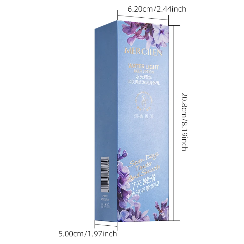 Mercilen Water Glow Essence Anti-Wrinkle Polishing Body Lotion, Deeply Moisturizes Dry Skin, Absorbs Quickly, Makes Skin Radiant and Charming, While Also Nourishing and Moisturizing, with a Fragrance, Suitable for All Skin Types, Nourishing Skin Body Cream.