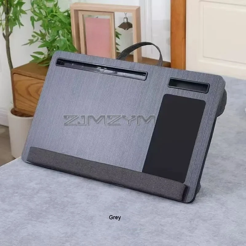 Anti Slip Knee Table Multi Purpose Bed Study Writing Laptop Desk Double Groove Tatami Computer Desk With Bar Embedded Mouse Pad