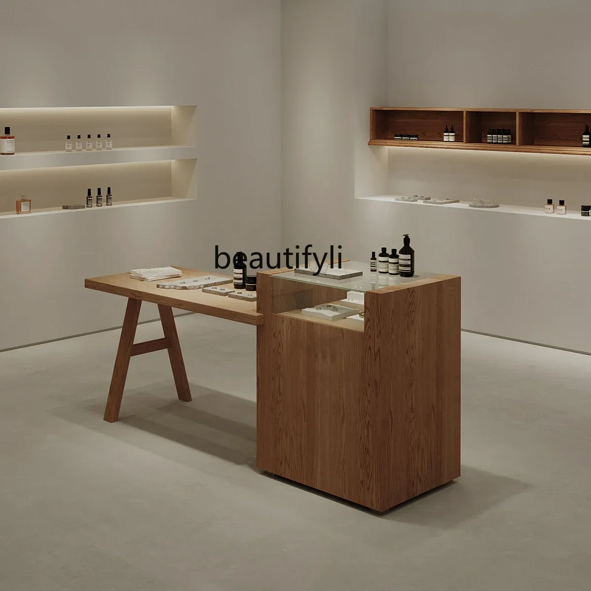 

200302Water Counter Display Table Multifunctional Display Stand Clothing Ornament Exhibition Hall Conference Table