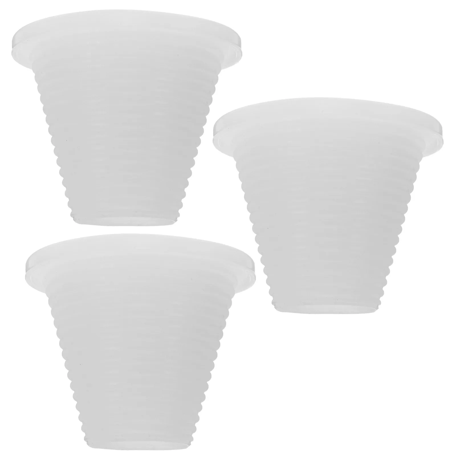 3Pcs Silicone Tapered Pipe Plug Stopper Cap White Sealing Plug for Bottles Tubes Lab Test Tube Airtight Leak Proof