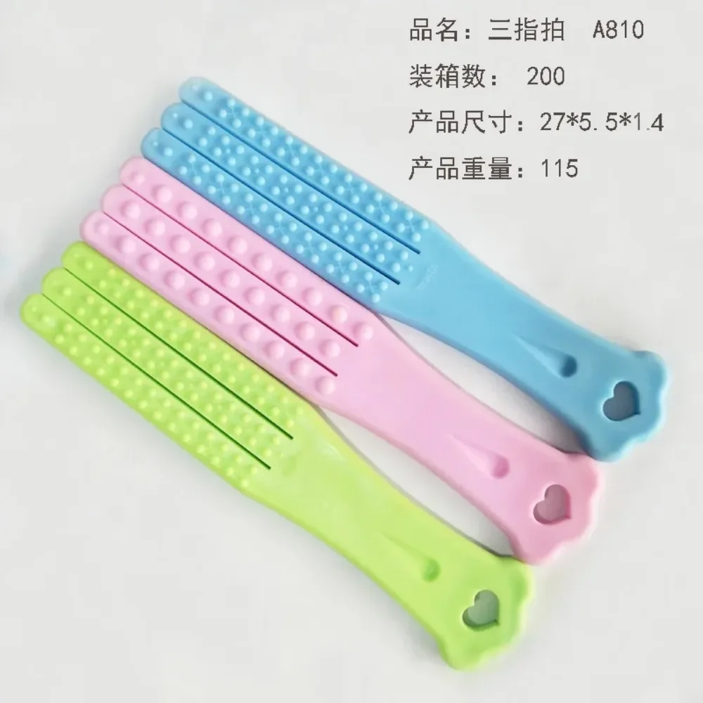 مساج Massage Stick Silicone Guasha Three Fingered Racket Massage Tools Meridian Clapping Stick Body Relaxation Massager 마사지