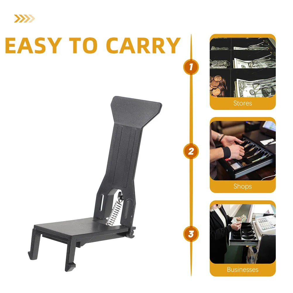 5 clip universali per cassetti contanti, morsetto a molla, porta soldi, registratore di cassa, inserto, organizer per soldi, per piccole imprese