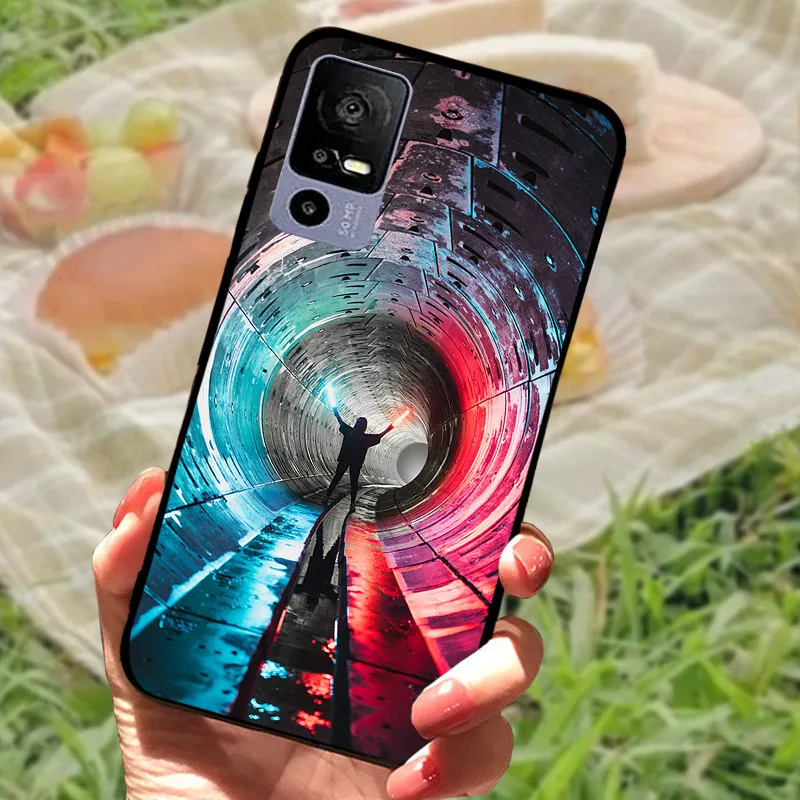 For TCL 40R Case TPU Soft Silicone Marble Phone Cover Case for TCL 405 406 408 403 TCL40R Shockproof Funda Love T771K Bumper